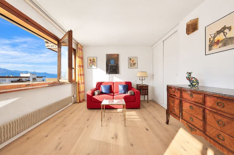 Magnifique appartement rénové, baigné de lumière avec balcon offrant une vue sur les montagnes (6)