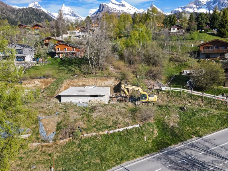 Terrain avec permis de construire, situé à Dugny 5 minutes d'Ovronnaz (12)
