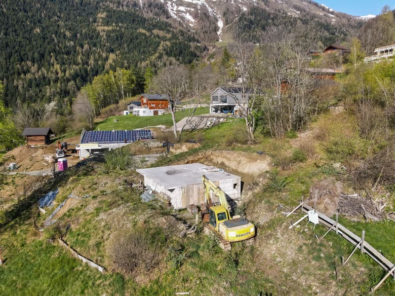 Terrain avec permis de construire, situé à Dugny 5 minutes d'Ovronnaz (10)
