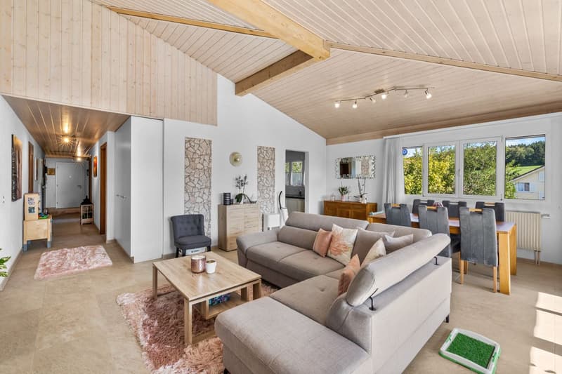 Bel appartement de 122 m² au dernier étage, entièrement rénové, avec 2 places de parc dans un garage souterrain. (2)