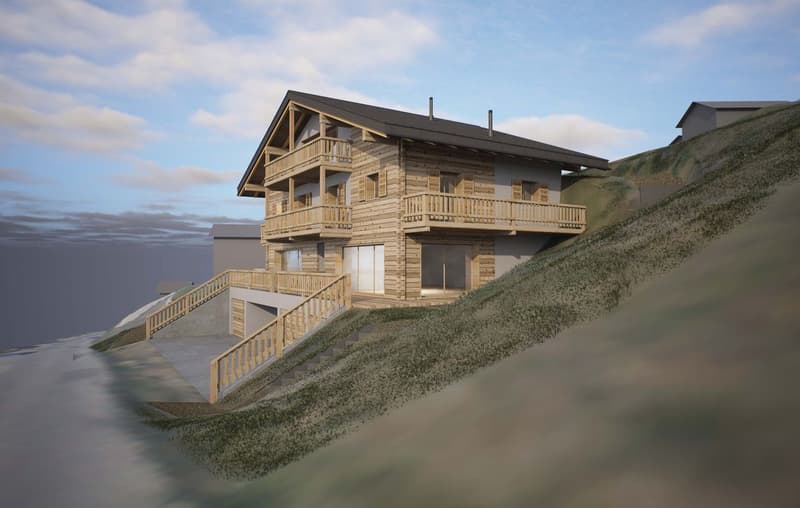 Mase - Projet de chalet de 3 appartements avec permis en force (3)