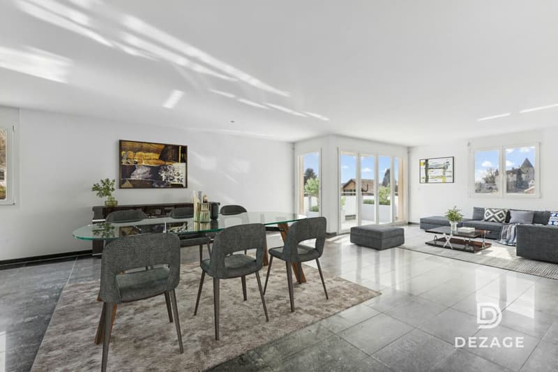 Grand appartement familial avec balcon couvert et vue sur le château d'Oron ! (2)