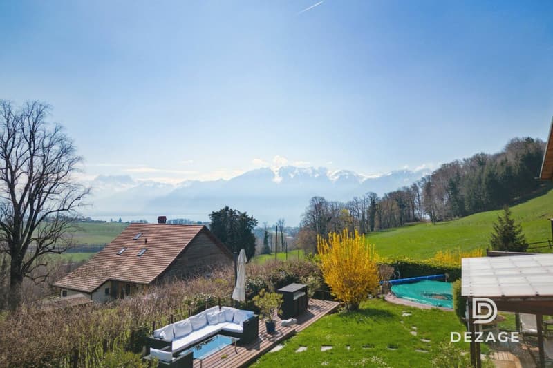 À 9 min de Vevey : Propriété rare avec vue panoramique, jardin clos et piscine (5)