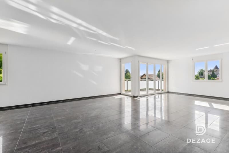 Grand appartement familial avec balcon couvert et vue sur le château d'Oron ! (3)