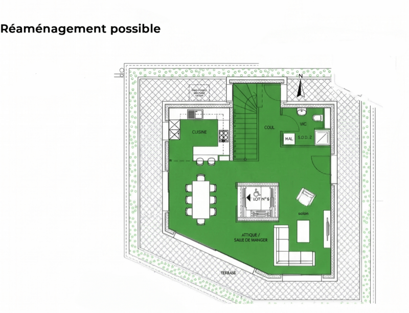 Superbe attique-duplex de 4.5 pièces avec ascenseur privatif et vue dégagée (10)