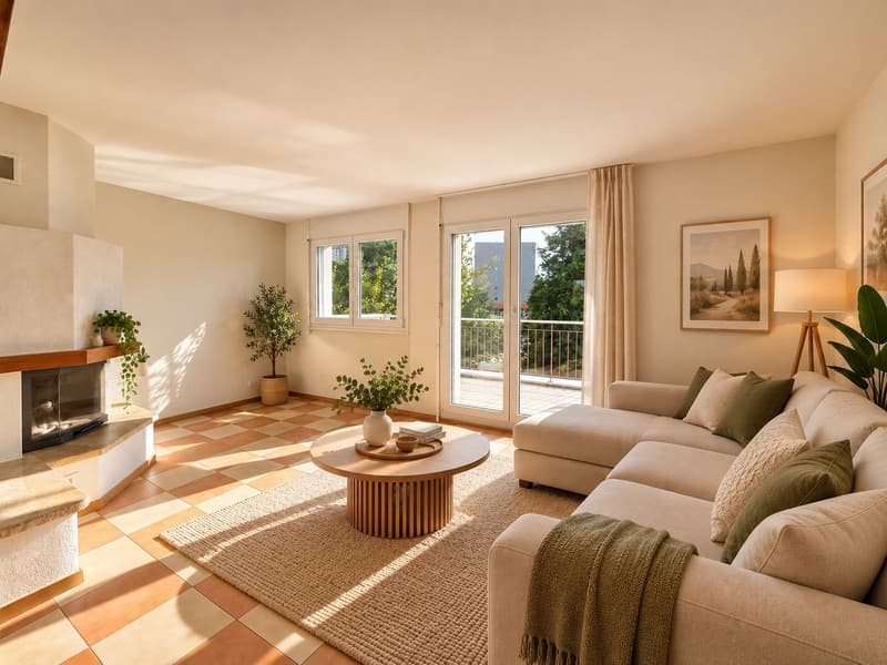 Appartement 5,5 pièces avec  terrasse, garage double et place de parc extérieure (2)