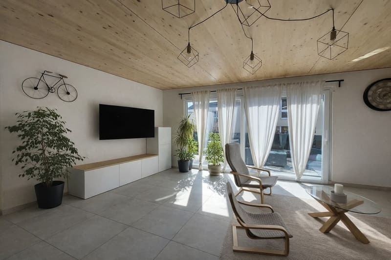 Appartement moderne de 4,5 pièces avec terrasse, une place de parc intérieure et un place de stationnement extérieure (4)