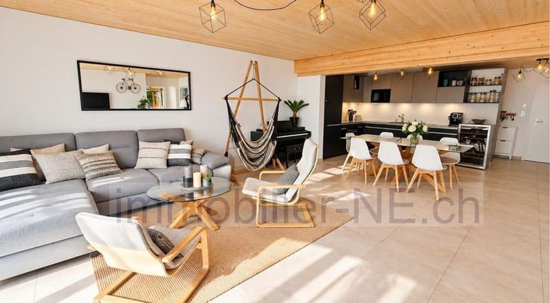 Appartement moderne de 4,5 pièces avec terrasse, une place de parc intérieure et un place de stationnement extérieure (1)