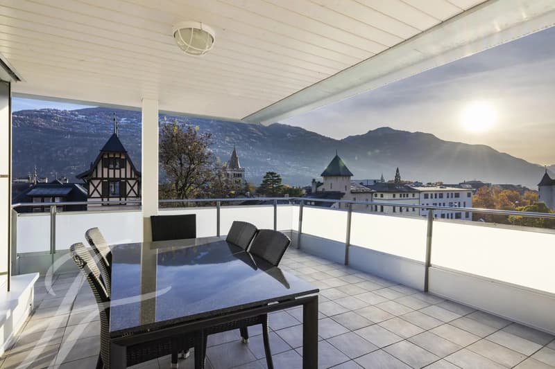 Sion Nord - Exceptional penthouse - terrace - view on the castles (1)