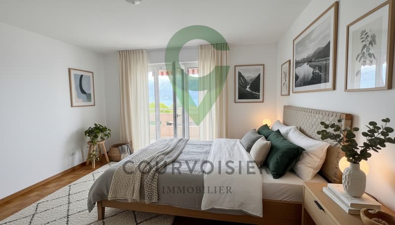 AGREABLE APPARTEMENT A CHEXBRES AVEC VUE SUR LES ALPES ET LE LAC (4)