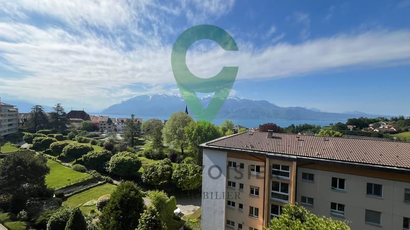 AGREABLE APPARTEMENT A CHEXBRES AVEC VUE SUR LES ALPES ET LE LAC (5)