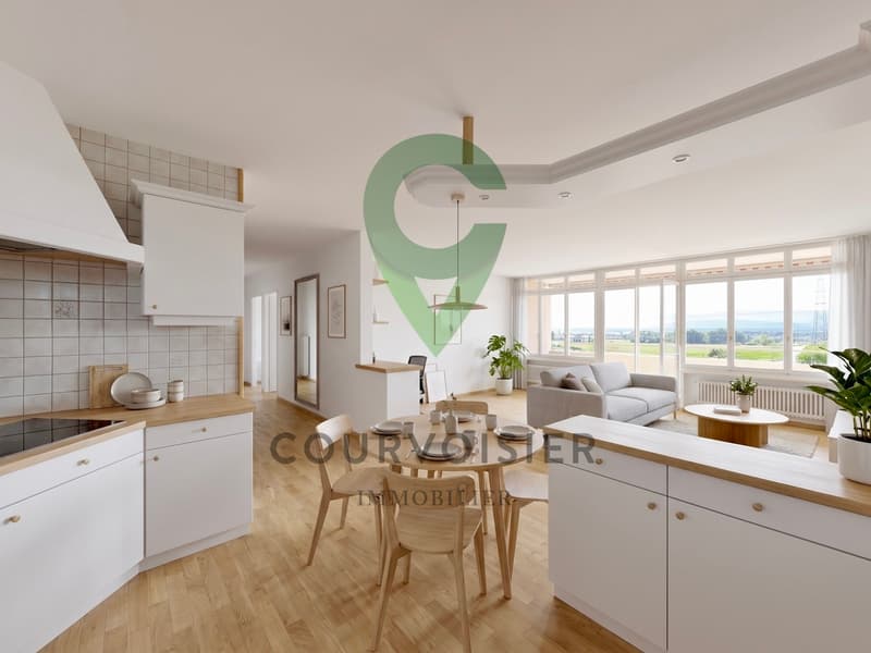 Appartement à rafraîchir avec vue dégagée et piscine de résidence (1)
