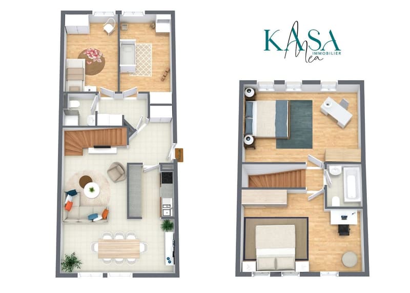Spacieux duplex traversant - Locataire en place et revenu immédiat (12)