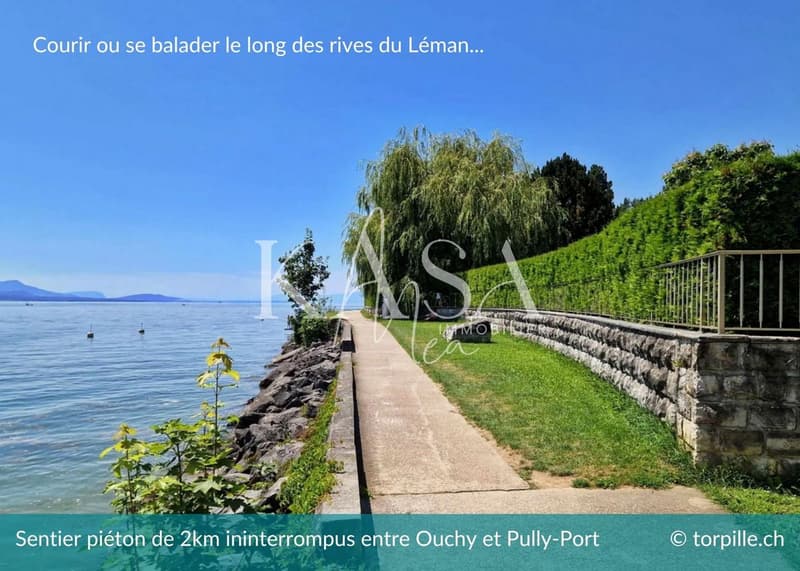 Sentier piéton le long des rives du Léman