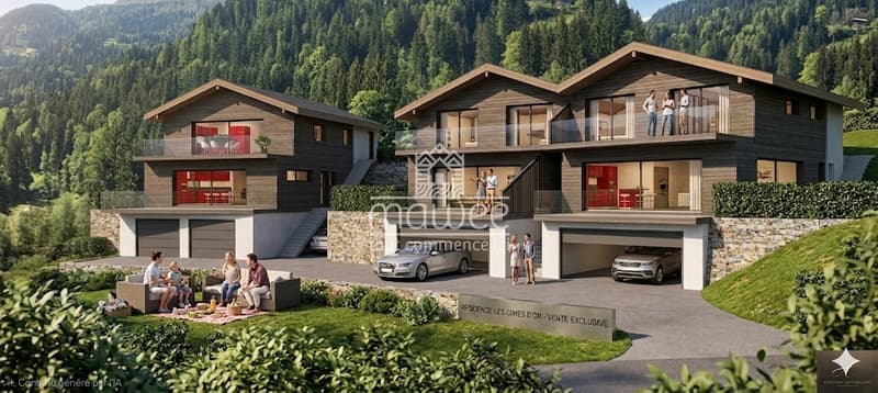 Terrain de 1682 m2 avec permis en force pour 3 chalets (1)