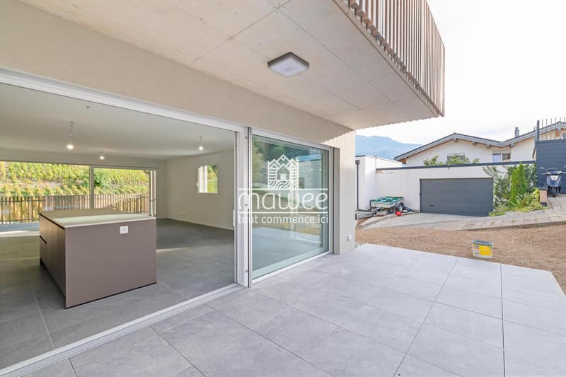 4.5 pièces neuf - Intimité, terrasse et jardin ! (5)