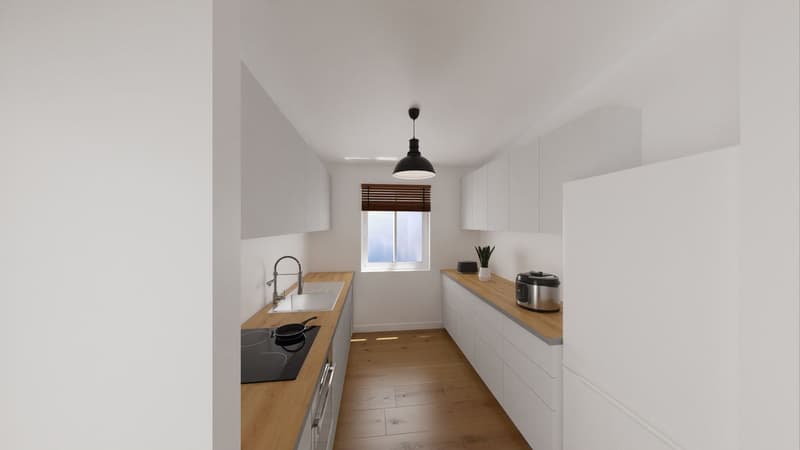 Appartement en attique de 4.5 pces rénové avec 2 terrasses (2)