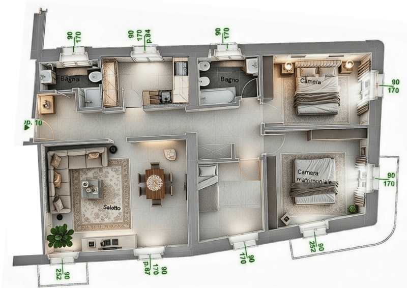 4.5 locali ristrutturato con balcone (4)