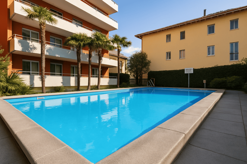 Accogliente 3,5 con piscina a due passi dal lago (7)