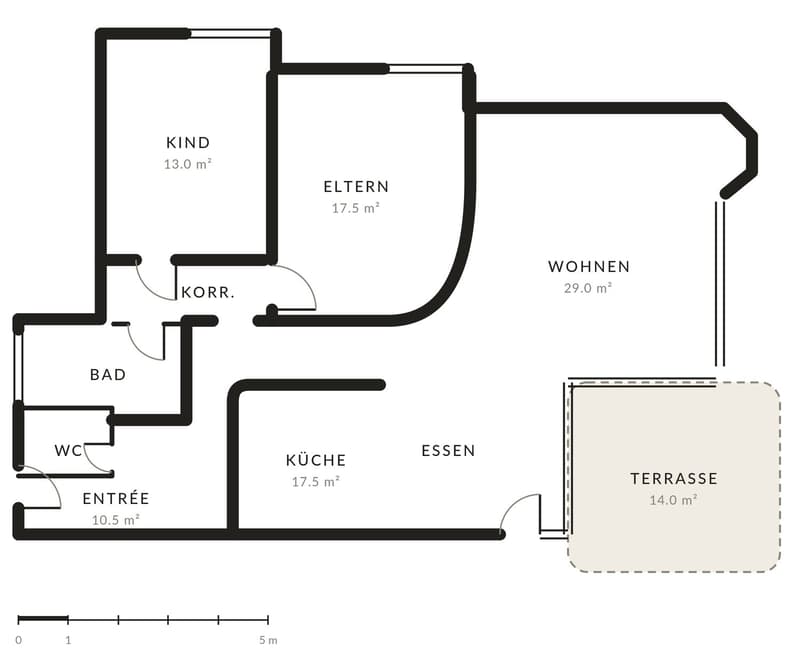 Gartenwohnung in Zollikon — 3½ Zimmer mit Terrasse und eigenem Sitzplatz im Grünen (6)