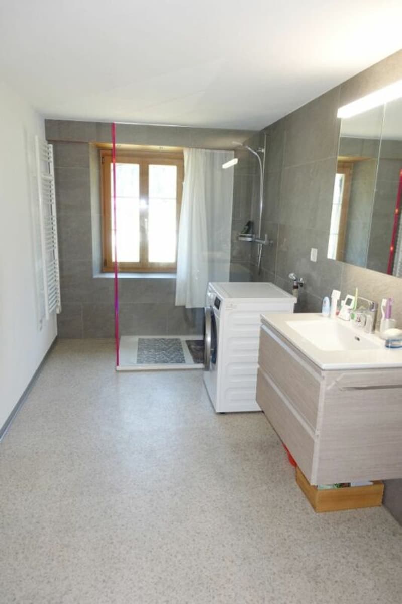 Die neue Nasszelle im Obergeschoss