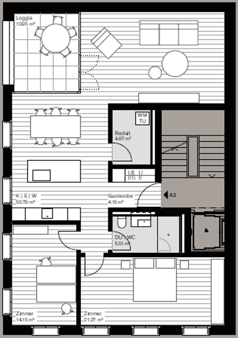 Grosszügige 3.5-Zimmer-Wohnung auf 106 qm an zentraler Lage in Glarus (5)
