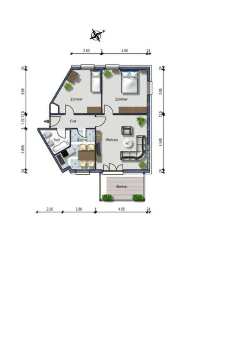 Ruhige 3 Zimmer-Wohnung im 3. OG, Nähe Schwimmbad (10)