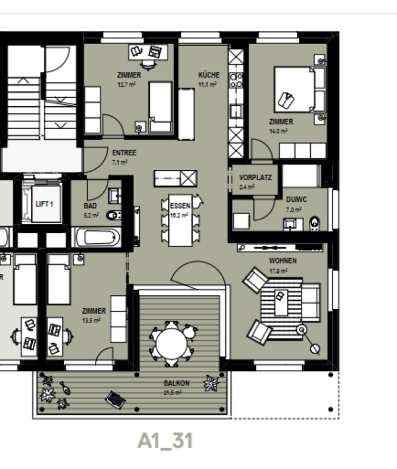 Moderne 4.5-Zimmerwohnung in familienfreundlichem Quartier zu vermieten (14)