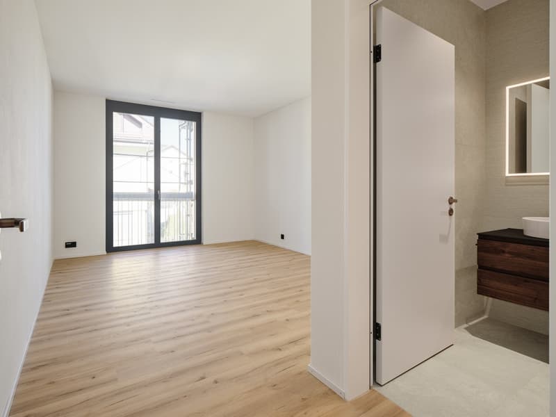 Musterwohnung Schlafzimmer inkl. angrenzender Nasszelle