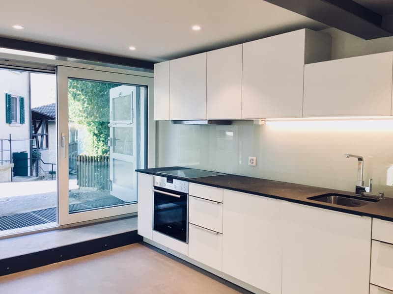 Wohnen am Bach , loftartiger Neubau im Altbau; Wohnen auf zwei Etagen (7)