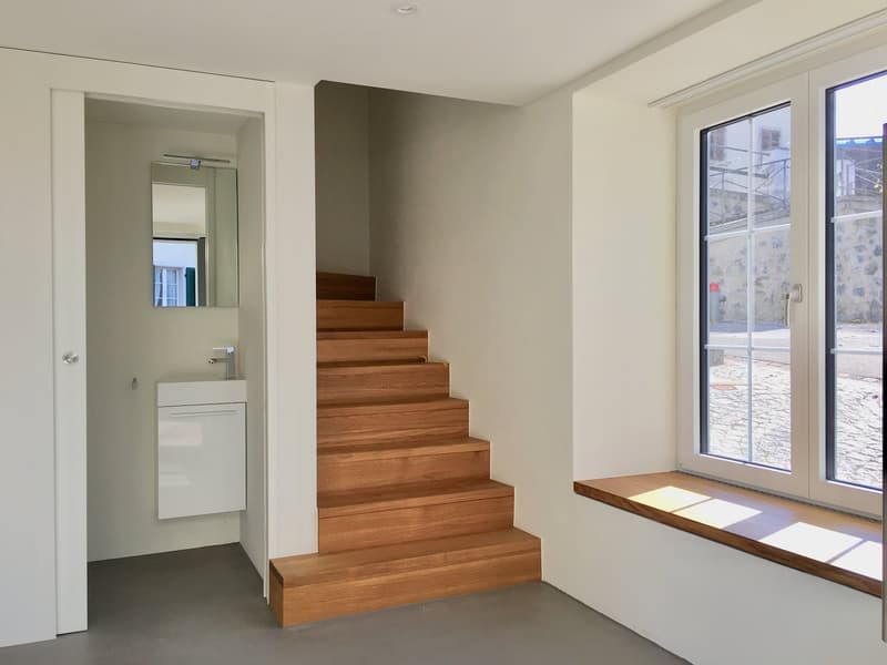 Wohnen am Bach , loftartiger Neubau im Altbau; Wohnen auf zwei Etagen (12)