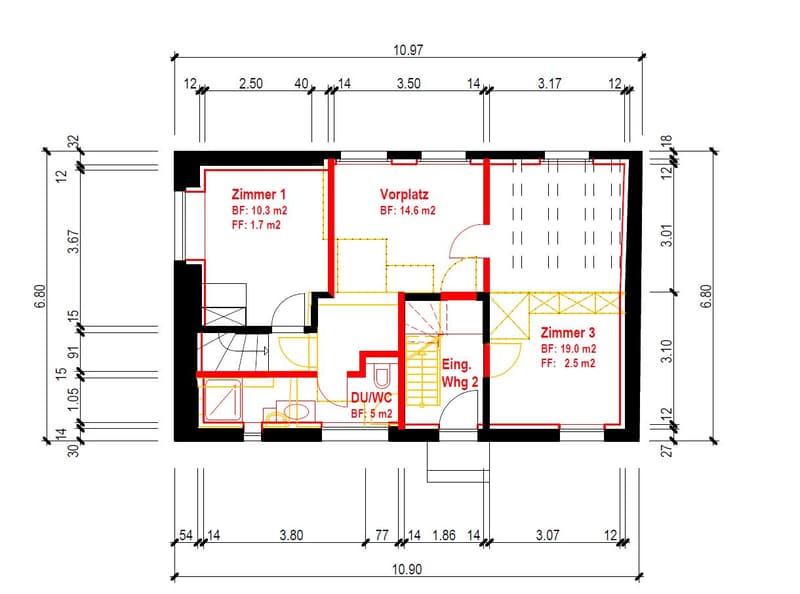Wohnen am Bach , loftartiger Neubau im Altbau; Wohnen auf zwei Etagen (21)