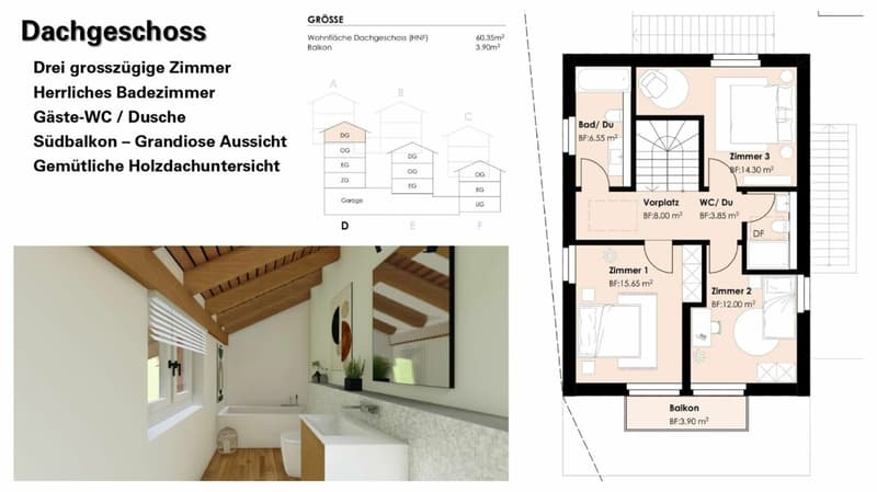 Maison élégante avec appartement séparé - Vie polyvalente à Bergün (Maison D) (7)