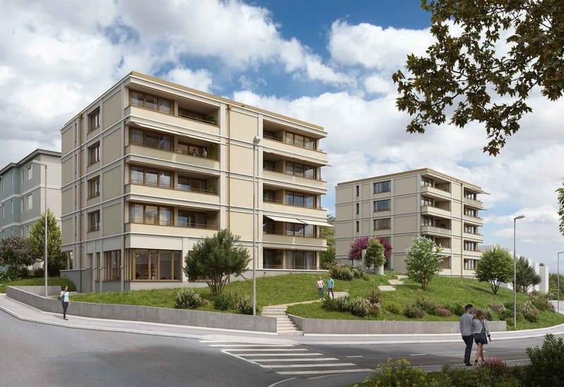 Moderne 4.5-Zimmer-Wohnung mit Balkon und Blick ins Grüne (1)