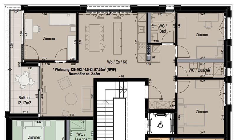 Moderne 4.5-Zimmer-Wohnung mit Balkon und Blick ins Grüne (7)