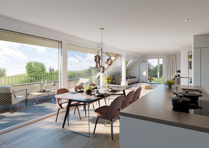 Grosse neue 5½-Zi.Dachmaisonettewohnung zu verkaufen an schöner Aussichtslage (4)