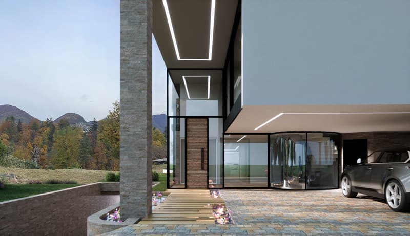 Spettacolare progetto di villa vista lago con box 6 auto (12)