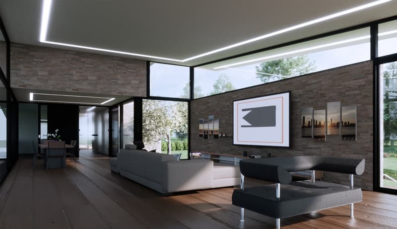 Spettacolare progetto di villa vista lago con box 6 auto (6)