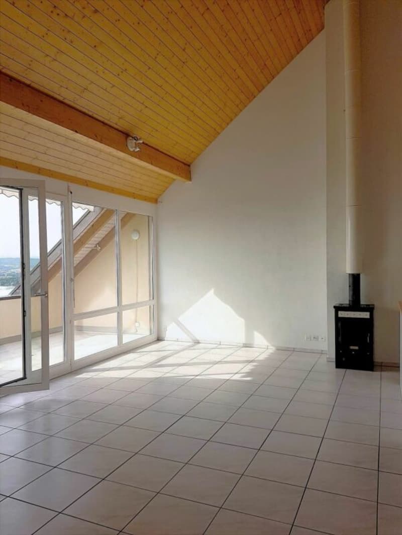 Ein Rückzugsort mit Charme und umwerfender Panoramasicht: 3.5-Zimmer-Dachwohnung in Vallamand (4)