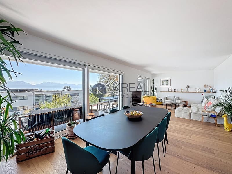 Cadre de vie privilégié : 4,5 pièces moderne avec balcon et vue exceptionnelle sur le lac (5)