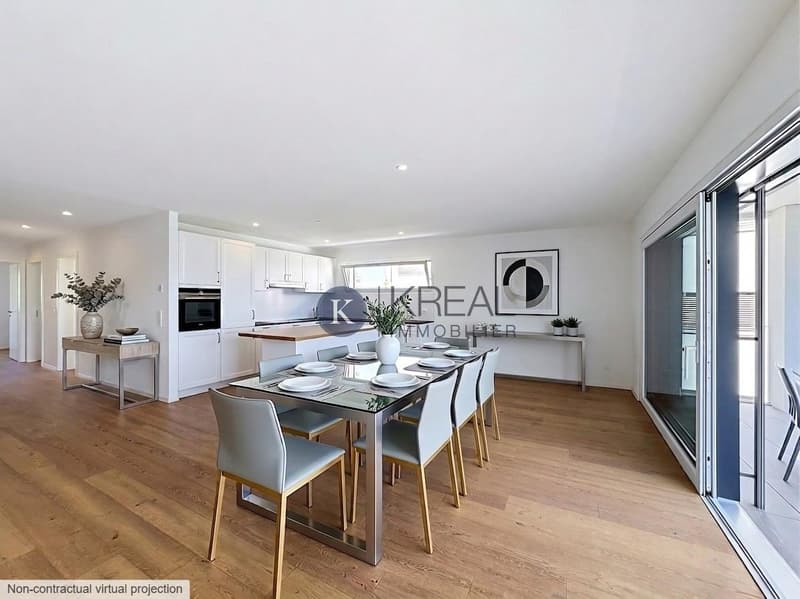 Cadre de vie privilégié : 4,5 pièces moderne avec balcon et vue exceptionnelle sur le lac (4)
