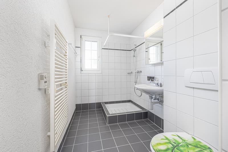 Nasszelle mit Dusche und Waschturm