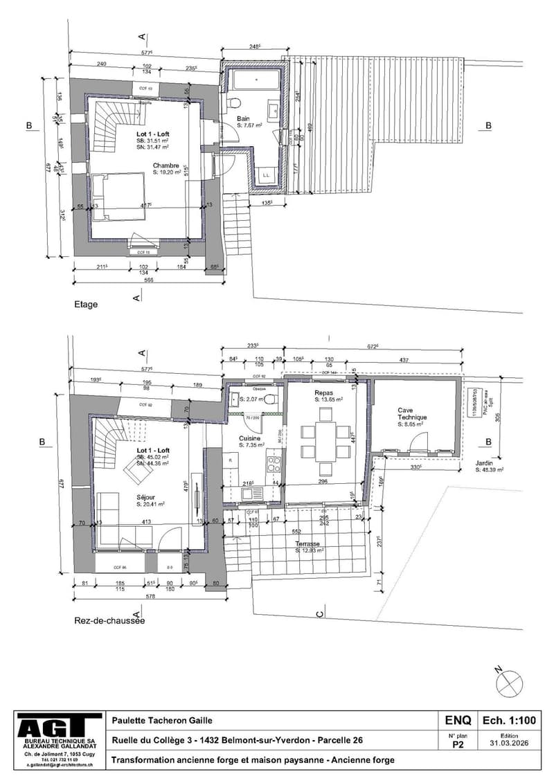 Belmont-sur-Yverdon A vendre maison de village type loft de 3 pièces (8)