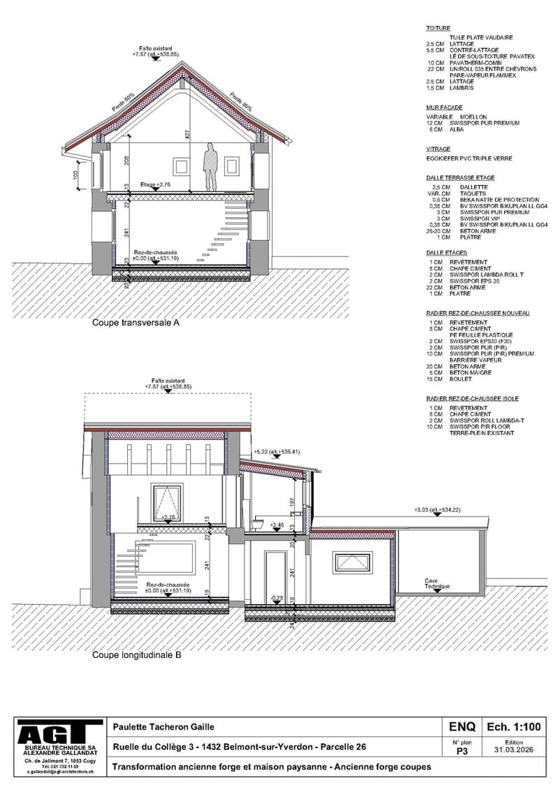 Belmont-sur-Yverdon A vendre maison de village type loft de 3 pièces (7)