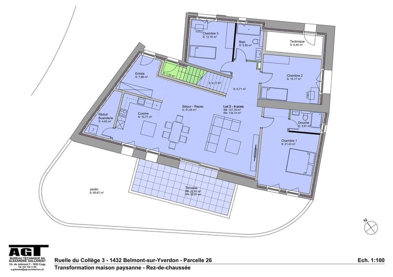 Belmont-sur-Yverdon A vendre maison de village de 4.5 pièces au rez (5)
