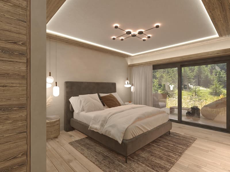 Au Centre de Crans-Montana, Chalet de 6,5 pièces de haut stantding (7)