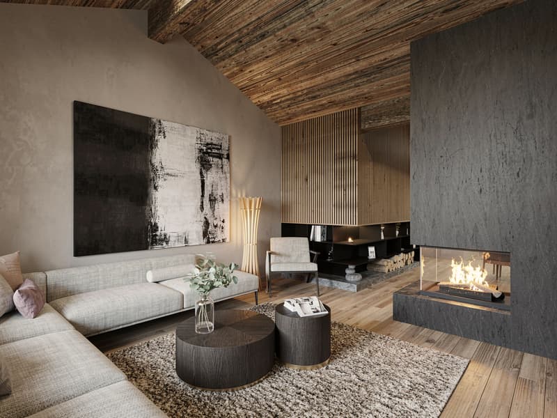 Au Centre de Crans-Montana, Chalet de 6,5 pièces de haut stantding (5)