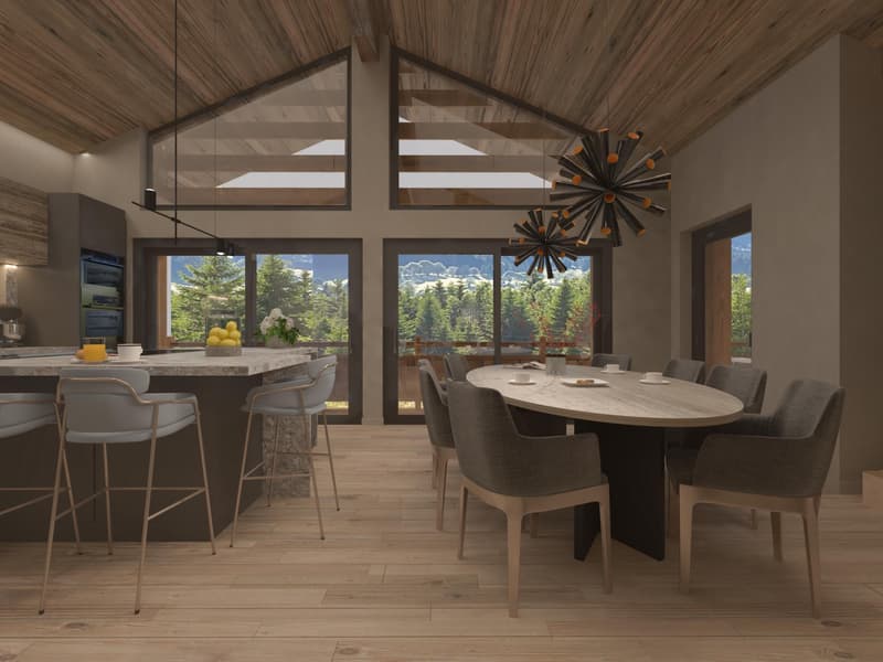 Au Centre de Crans-Montana, Chalet de 6,5 pièces de haut stantding (4)