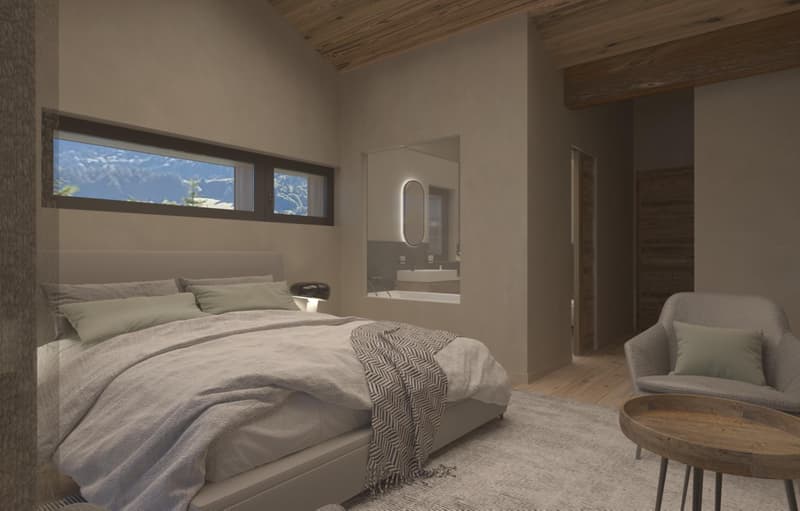 Au Centre de Crans-Montana, Chalet de 6,5 pièces de haut stantding (11)