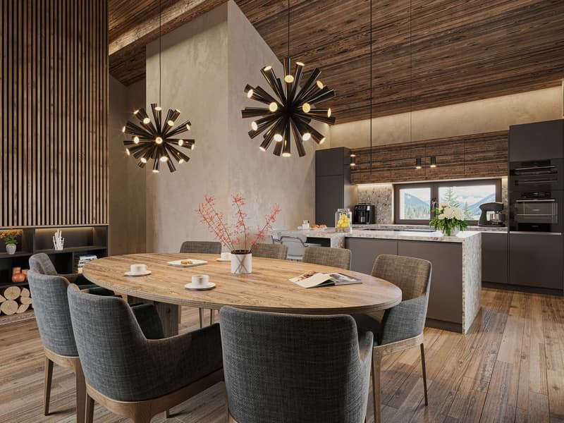 Au Centre de Crans-Montana, Chalet de 6,5 pièces de haut stantding (3)